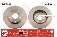 ELSŐ FÉKTÁRCSA DF7195